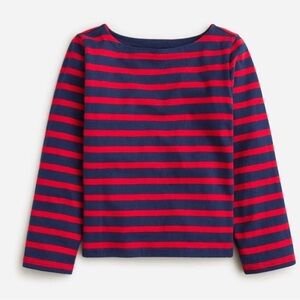 J.Crew Classic Mariner Cloth Boatneck T-shirt stripe red navy preppy casual XL